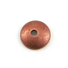 Bead Cap, 4mm Round Plain Bead Cap with Smooth Finish (fits all beads) - Antique Copper Plated Brass