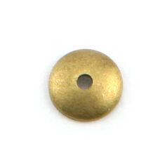 Bead Cap, 4mm Round Plain Bead Cap with Smooth Finish (fits all beads) - Antique Brpnze Plated Brass