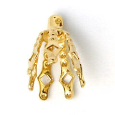 Bead Cap, 9x8mm Bell Shaped Bead Cap with 7 Prongs (fits 6-10mm bead) - Gold Plated Brass