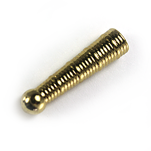 Bolo Tip, 26x6mm Bolo Tips with a Ribbed design (5mm inside diameter) - Solid Brass