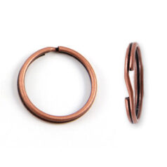Split Ring, 25mm Split Ring - Antique Copper Plated Brass