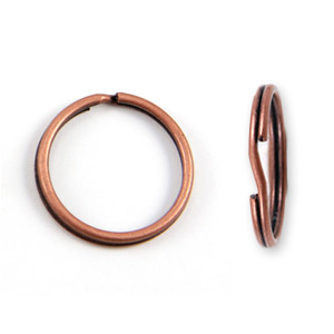Split Ring, 25mm Split Ring - Antique Copper Plated Brass