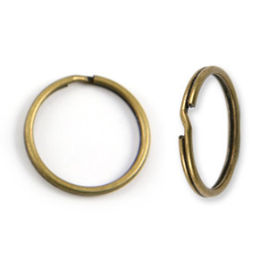 Split Ring, 25mm Split Ring - Antique Bronze Plated Brass