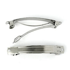 Barrette, 68x9mm Barrette with 2 holes  - Nickel Plated Steel