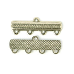 Link Bar, 25x7mm with 4 Loops, each 4mm apart - Nickel Plated