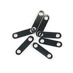 Spacer Bar, 8x2mm Spacer Bar with 2 holes for 2 strands- Gunmetal Plated Brass