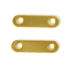 Spacer Bar, 8x2mm Spacer Bar with 2 holes for 2 strands- 24K Gold Plated Brass