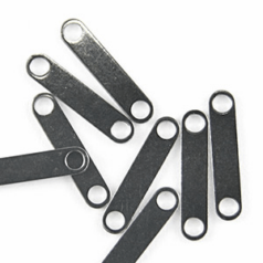 Spacer Bar, 11x2mm Spacer Bar with 2 holes for 2 strands - Gunmetal Plated Brass