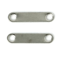 Spacer Bar, 11x2mm Spacer Bar with 2 holes for 2 strands - Nickel Plated Brass