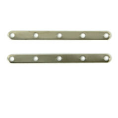 Spacer Bar, 36x2mm Spacer Bar with 5 holes for 5 strands - Nickel Plated Brass