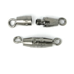 Clasp, 10x3mm Torpedo Clasp screw together style - Gunmetal Plated Brass