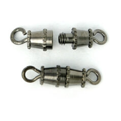 Clasp, 8x4mm Clasp Barrel screw together style - Gunmetal Plated Brass