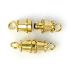 Clasp, 10x5mm Clasp Barrel screw together style - Gold Plated Brass