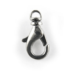 Clasp, Beazu Swivel Lobster Clasp (length 15mm width 9mm) - Gunmetal Plated Metal Base