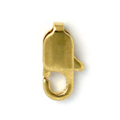 Clasp, 12x4mm Beazu Lobster Clasp -24K Gold Plated Metal Base