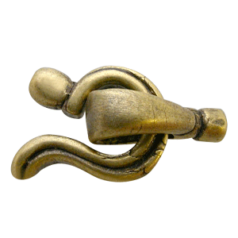 Clasp, 15x7mm Hook and Eye Clasp (crimp style) - Antique Bronze