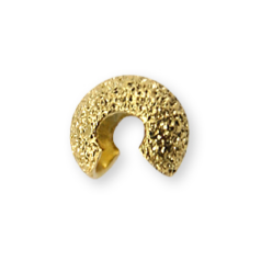 Crimp Cover, 4mm Crimp Cover in stardust 24K Gold Plated