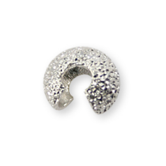 Crimp Cover, 4mm Crimp Cover in stardust Silver