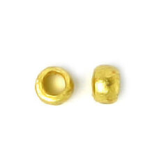 Crimp, 2mm Round Crimp with 1.5mm inside diameter -Brass