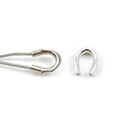 Wire Protector, 4x4mm Wire Protector in Tube with 0.5mm inside diameter -.999 Fine Silver Plated Brass