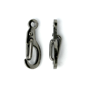Clasp, 13x5.5mm Snap On Clasp - Gunmetal Plated Brass