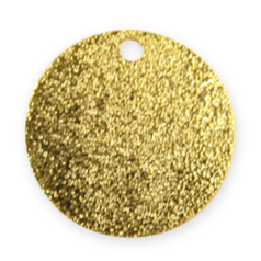 Drop, 14mm Drop Metal Plated Rounds with a Matte Shiny Finish - Gold