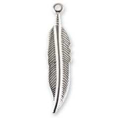 Large Feather 25mm - Nickel