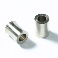 Bead, 7mm length 5mm width Flared Tube bead, holesize: 2mm - Nickel Plated Brass