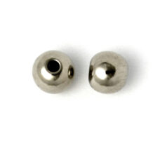 Bead, 6mm Round Seamless Bead - Nickel