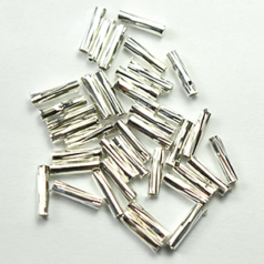 Bead, 5x1mm Plain Thin Spacer Tube bead, holesize: 0.5mm - Silver