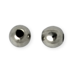 Bead, 4mm Round Metal bead, holesize: 1mm - Gunmetal