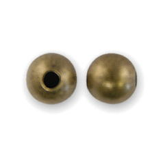 Bead, 4mm Round Metal bead, holesize: 1mm - Antique Bronze