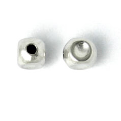 Bead, 5mm Round Indented Metal Bead - .999 Fine Silver