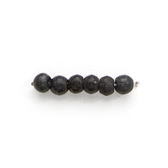 Bead, Bone 4mm Plain Round in Dyed Black (Hole Size 1mm)