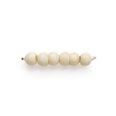 Bead, Bone 4mm Plain Round in Tea Dyed (Hole Size 1mm)