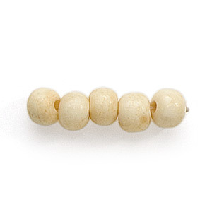 Bead, Bone 6mm Plain Round in Tea Dyed (Hole Size 2mm)