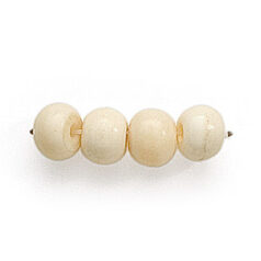 Bead, Bone 8mm Plain Round in Tea Dyed (Hole Size 2.5mm)