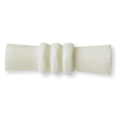 Bead, Bone Tube 21x6mm with Carved Pattern in White (Hole Size 2.5mm)