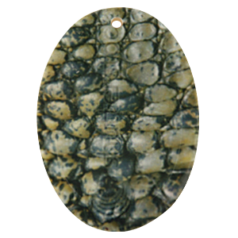 Pendant 55x40mm Oval Resin Pendant with Stone Design (Hole Size 3mm)