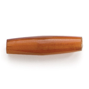 Bead, Horn 1 inch Horn Pipe in Golden Brown (Hole Size 2.5mm)