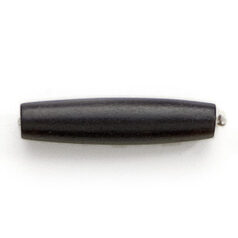Bead, Bone 1 inch Bone Pipe in Dyed Black (Hole Size 2.5mm)