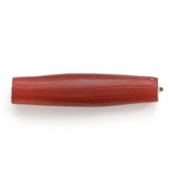 Bead, Horn 1.5 inch Horn Pipe in Red (Hole Size 2.5mm)
