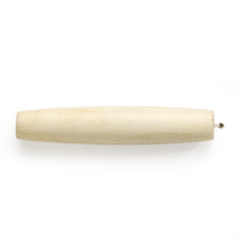 Bead, Bone 1.5 inch Bone Pipe in Tea Dyed (Hole Size 2.5mm)