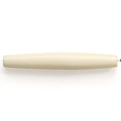 2" Hand Carved Bone Pipe (approx 6.5x48mm, hole size: 3mm), White