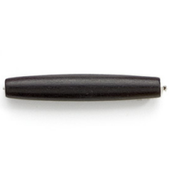 Bead, Bone 2.5 inch Bone Pipe in Dyed Black (Hole Size 3mm)