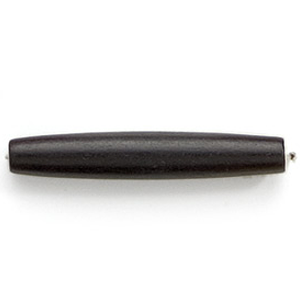 Bead, Bone 2.5 inch Bone Pipe in Dyed Black (Hole Size 3mm)
