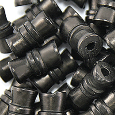 Bead, Bone 13x7mm Carved Tube in Dyed Black (Hole Size 2mm)