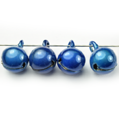 Bead, Miracle Bell 8mm Round with Loop - Royal (Made in Japan)