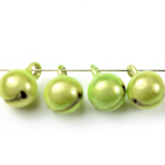 Bead, Miracle Bell 8mm Round with Loop - Pale Green (Made in Japan)