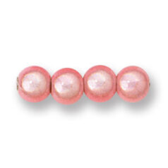 Bead, Miracle Bead 6mm Round - Pink, Hole Size 1.2mm (Made in Japan)